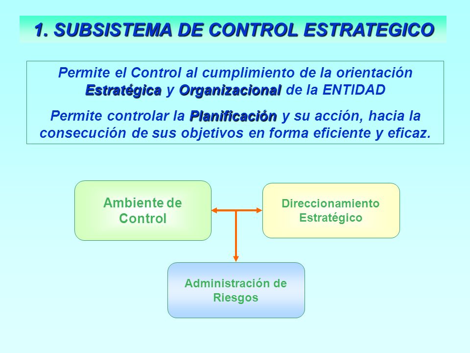 1. SUBSISTEMA DE CONTROL ESTRATEGICO