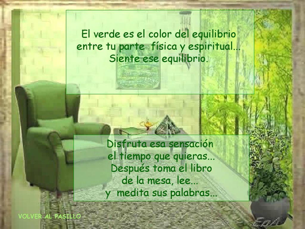 El verde es el color del equilibrio