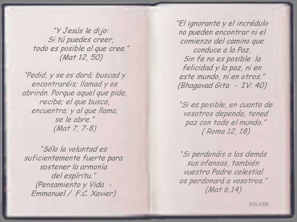 Si tú puedes creer, todo es posible al que cree. (Mat 12, 50)
