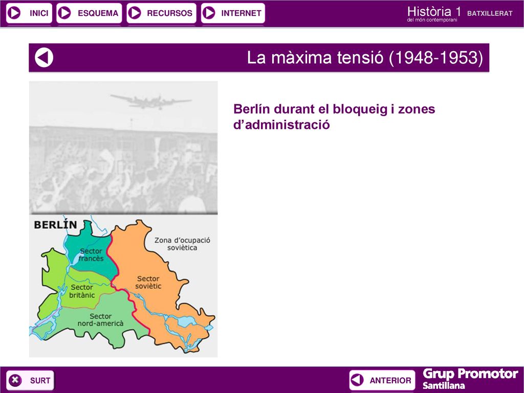 La màxima tensió ( ) Berlín durant el bloqueig i zones d’administració