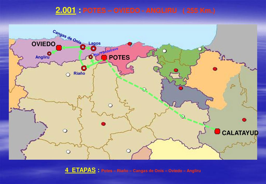 2.001 : POTES – OVIEDO - ANGLIRU ( 255 Km.)