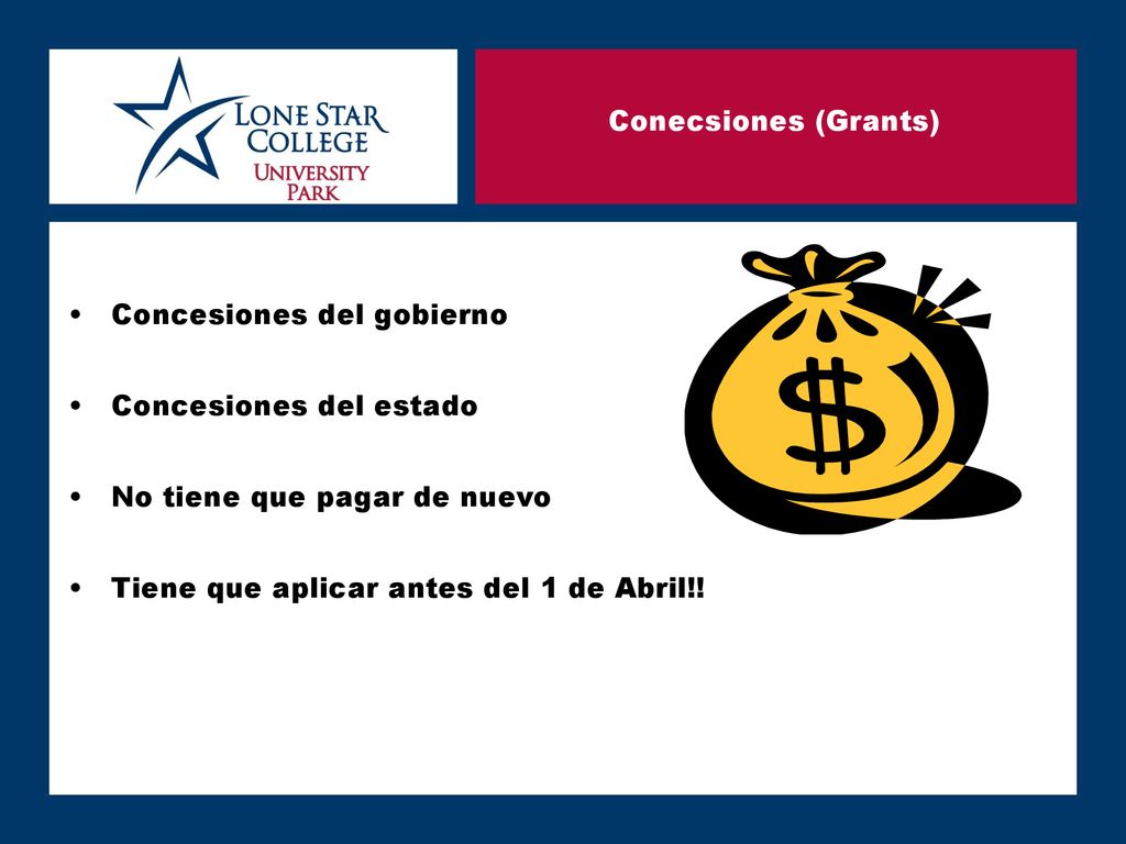Conecsiones (Grants) Concesiones del gobierno. Concesiones del estado. No tiene que pagar de nuevo.