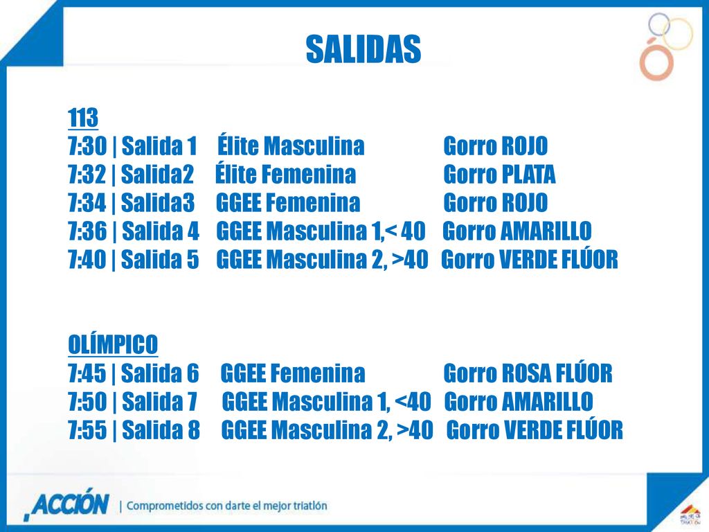 salidas 113 7:30 | Salida 1 Élite Masculina Gorro ROJO
