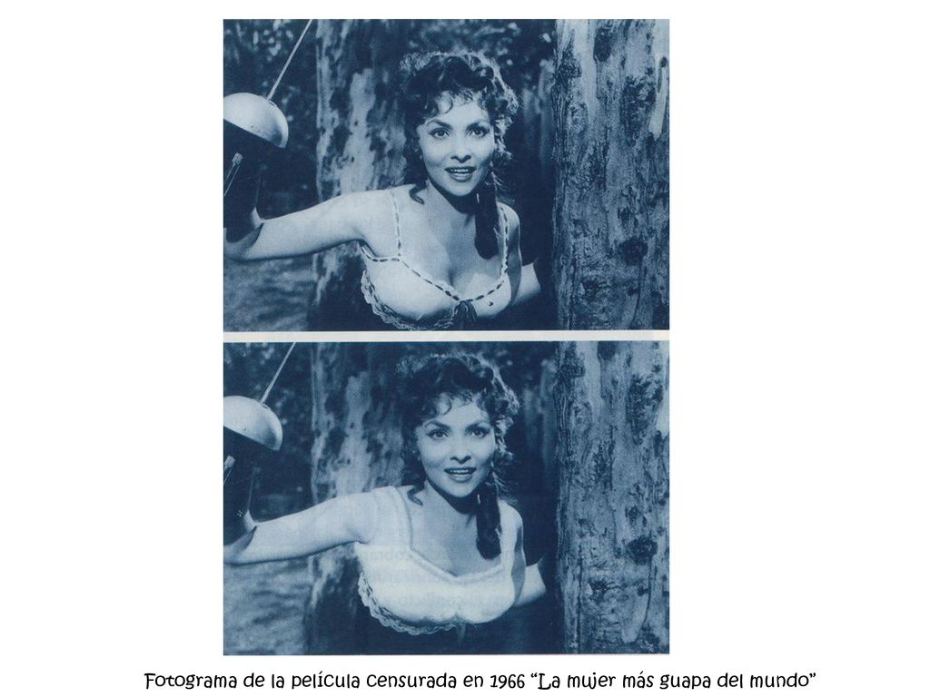 Fotograma de la película censurada en 1966 La mujer más guapa del mundo