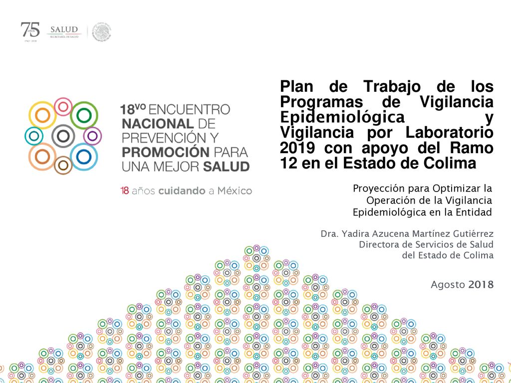 Plan de Trabajo de los Programas de Vigilancia Epidemiológica y Vigilancia por Laboratorio 2019 con apoyo del Ramo 12 en el Estado de Colima