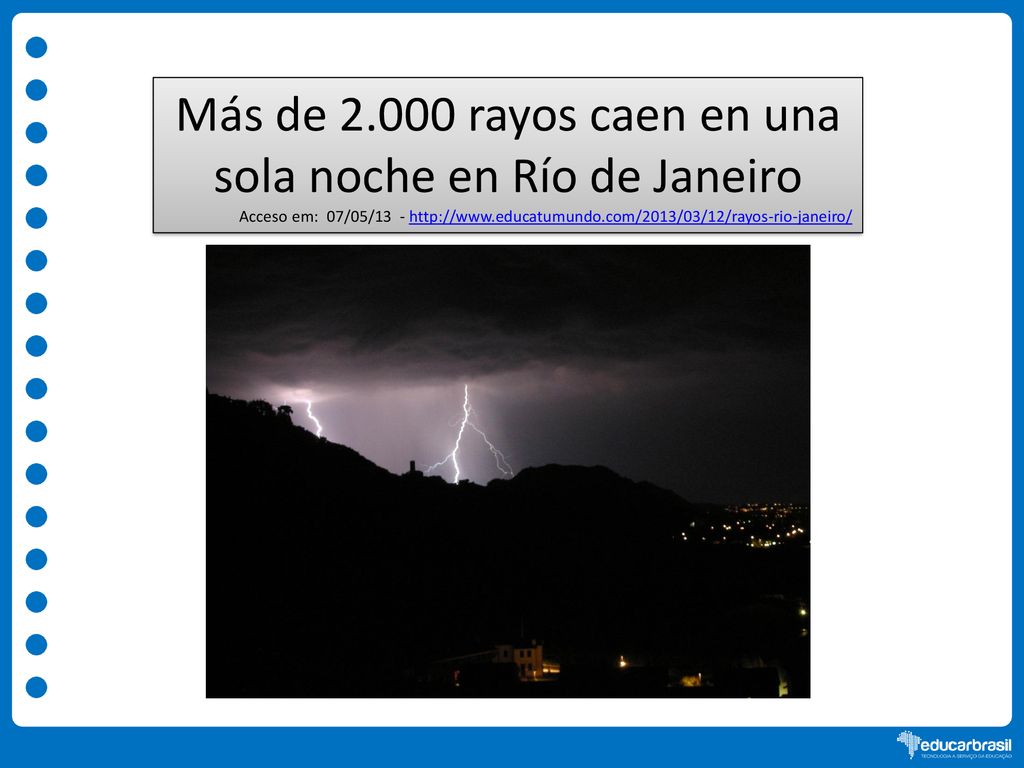 Más de rayos caen en una sola noche en Río de Janeiro