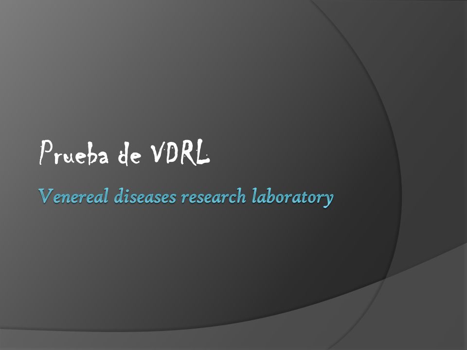 Venereal diseases research laboratory