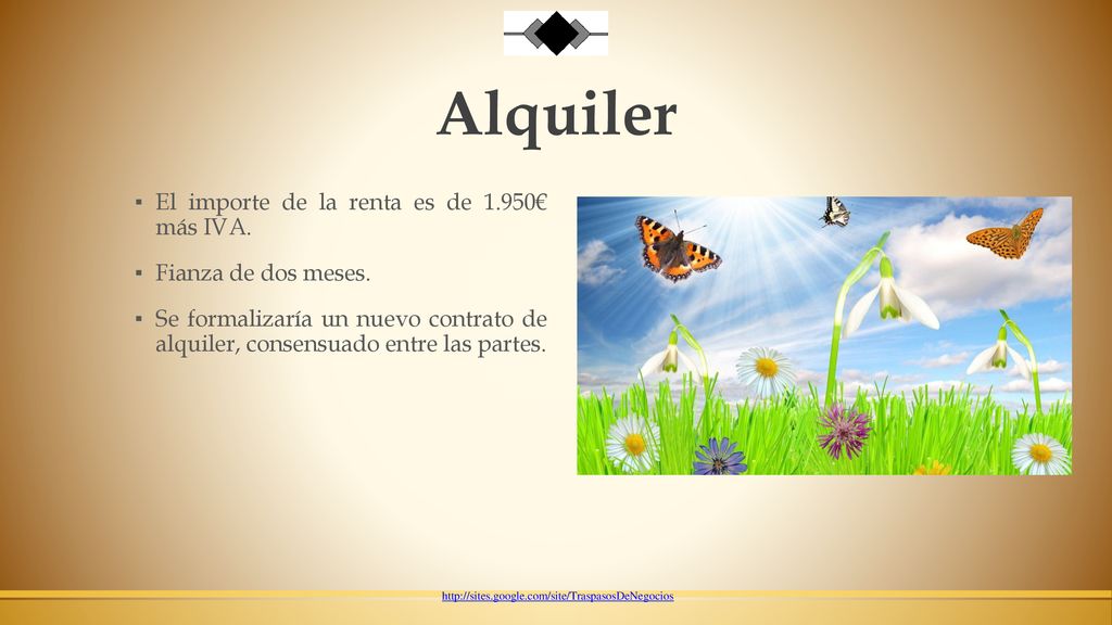 Alquiler El importe de la renta es de 1.950€ más IVA.