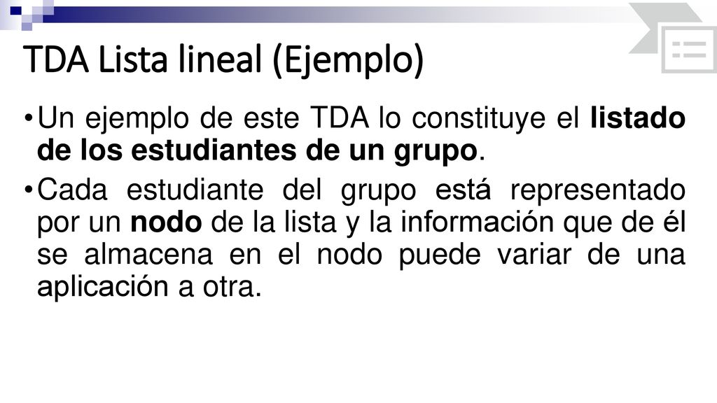 TDA Lista lineal (Ejemplo)