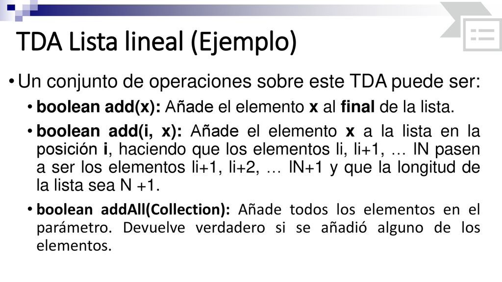 TDA Lista lineal (Ejemplo)