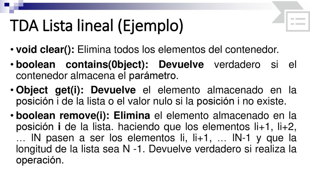 TDA Lista lineal (Ejemplo)