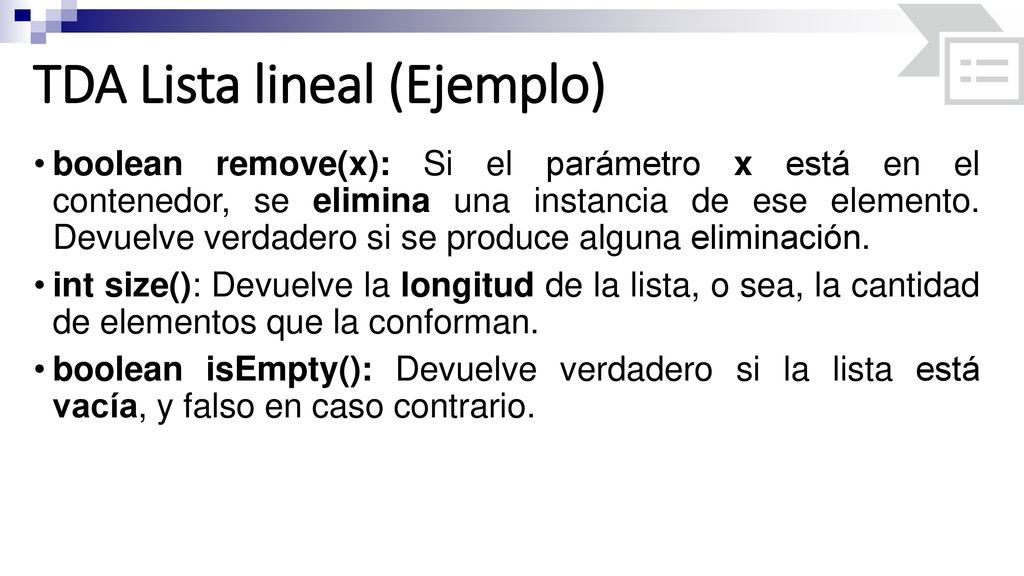 TDA Lista lineal (Ejemplo)