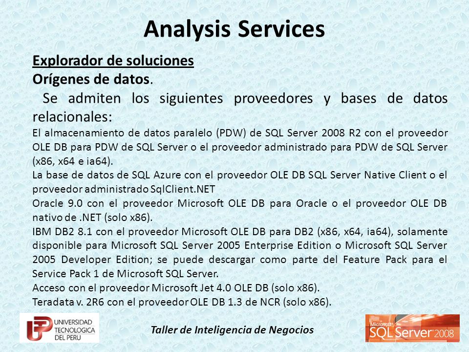 Analysis Services Explorador de soluciones Orígenes de datos.