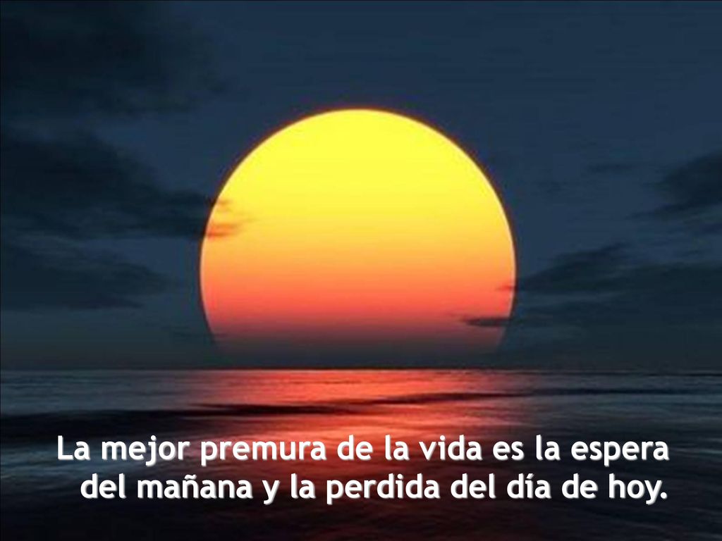 La mejor premura de la vida es la espera