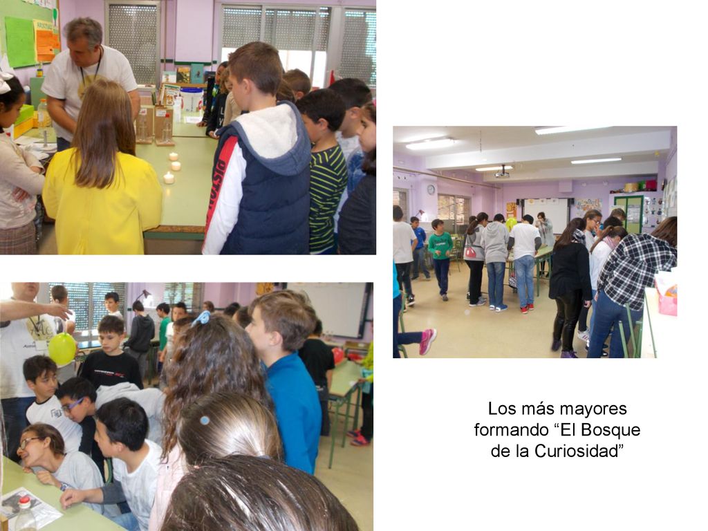 Los más mayores formando El Bosque de la Curiosidad
