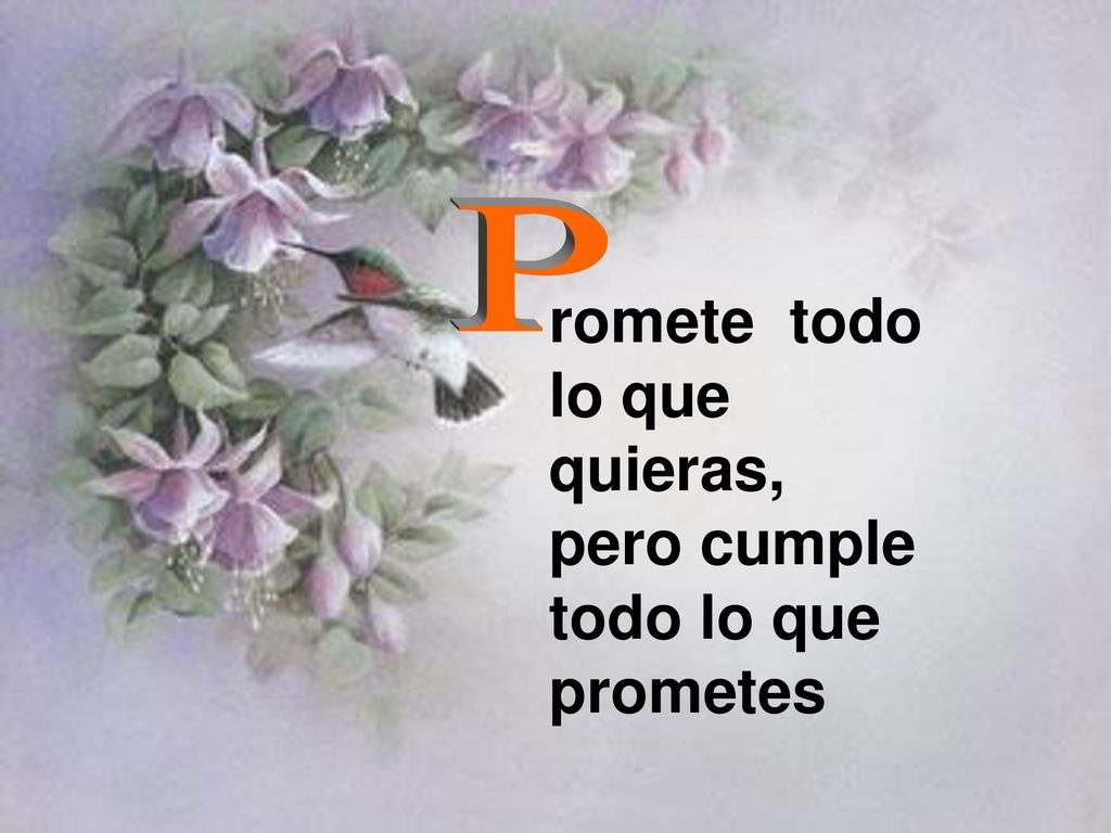 romete todo lo que quieras, pero cumple todo lo que prometes