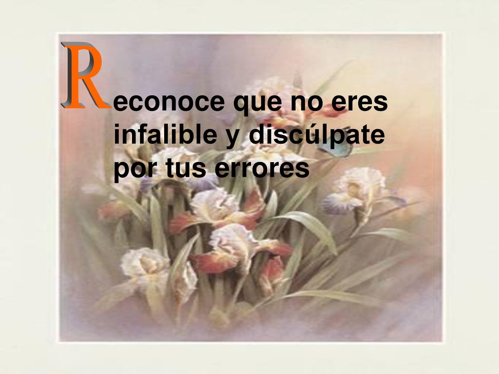 econoce que no eres infalible y discúlpate por tus errores