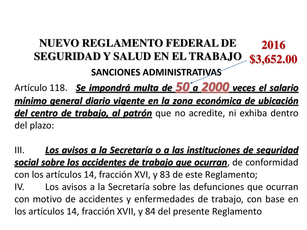 NUEVO REGLAMENTO FEDERAL DE SEGURIDAD Y SALUD EN EL TRABAJO