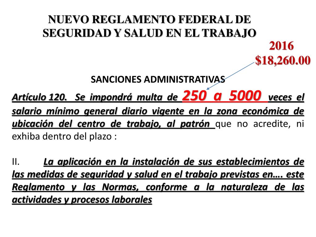 NUEVO REGLAMENTO FEDERAL DE SEGURIDAD Y SALUD EN EL TRABAJO