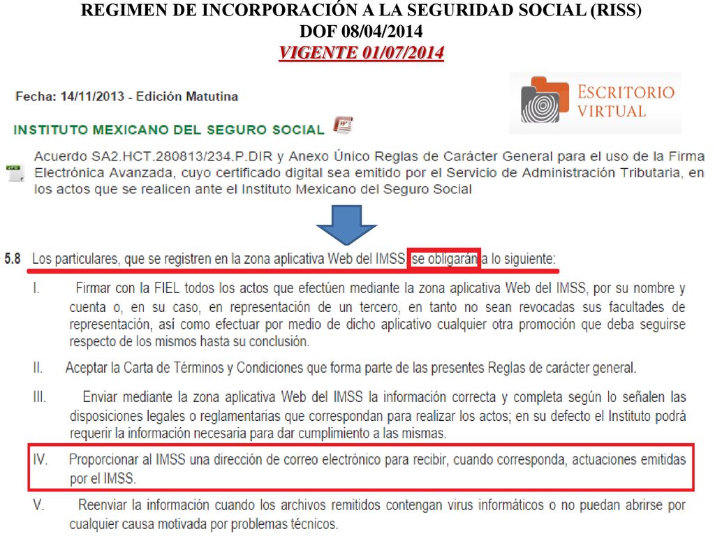 REGIMEN DE INCORPORACIÓN A LA SEGURIDAD SOCIAL (RISS)