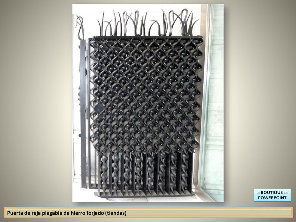 Puerta de reja plegable de hierro forjado (tiendas)