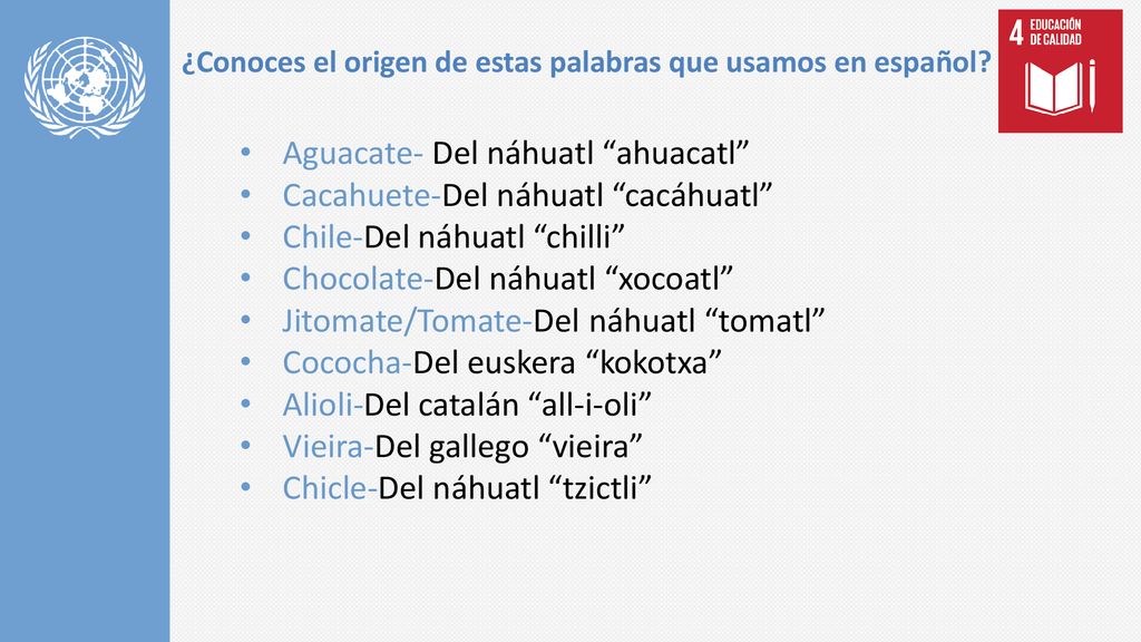 ¿Conoces el origen de estas palabras que usamos en español