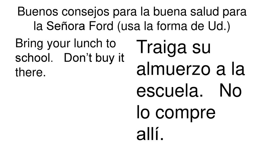 Traiga su almuerzo a la escuela. No lo compre allí.
