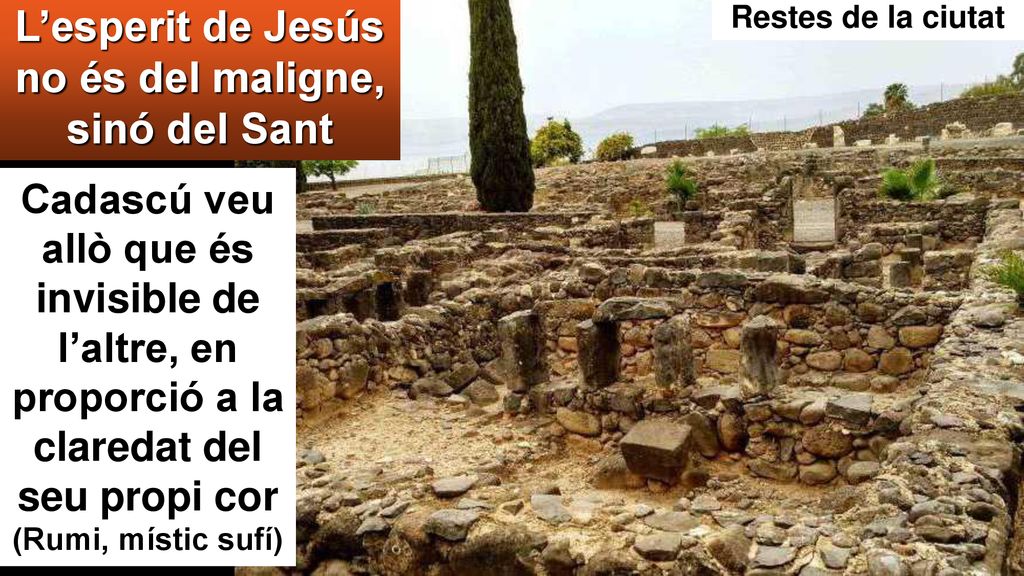 L’esperit de Jesús no és del maligne, sinó del Sant