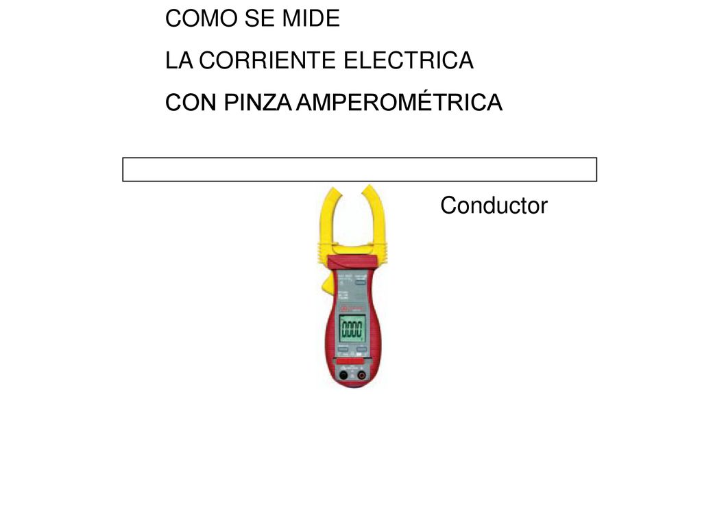 COMO SE MIDE LA CORRIENTE ELECTRICA CON PINZA AMPEROMÉTRICA Conductor