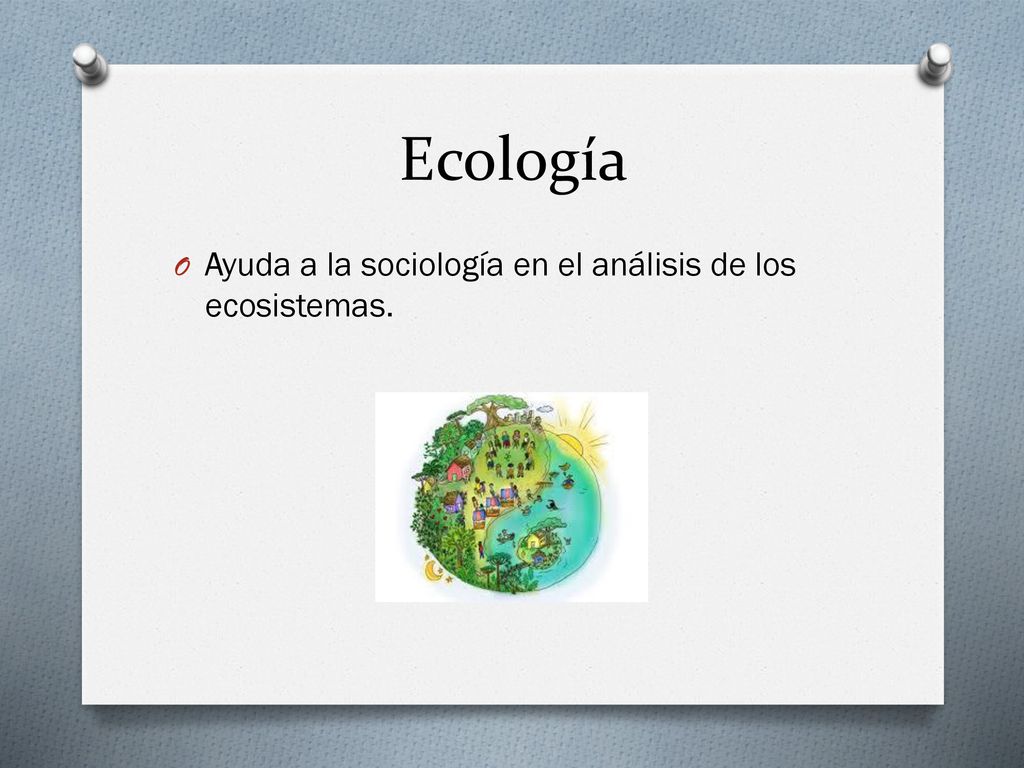 Ecología Ayuda a la sociología en el análisis de los ecosistemas.