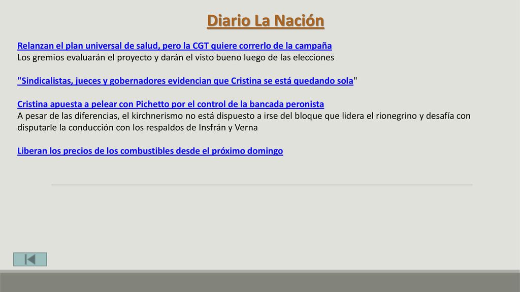 Diario La Nación Relanzan el plan universal de salud, pero la CGT quiere correrlo de la campaña.