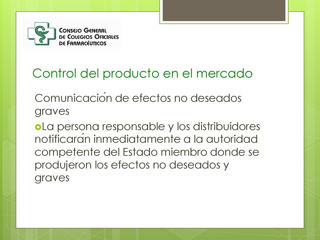 Control del producto en el mercado