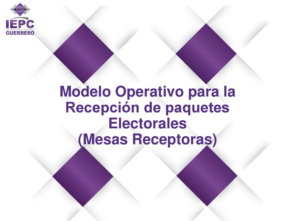 Modelo Operativo para la Recepción de paquetes Electorales (Mesas Receptoras)