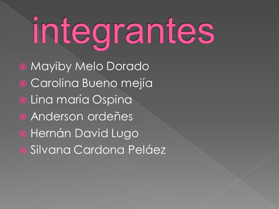 integrantes Mayiby Melo Dorado Carolina Bueno mejía Lina maría Ospina