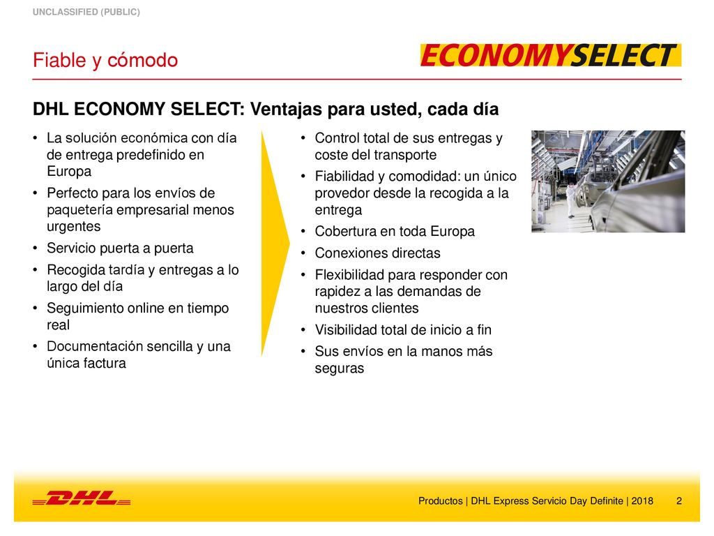 Fiable y cómodo DHL ECONOMY SELECT: Ventajas para usted, cada día