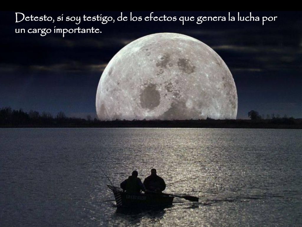 Detesto, si soy testigo, de los efectos que genera la lucha por un cargo importante.