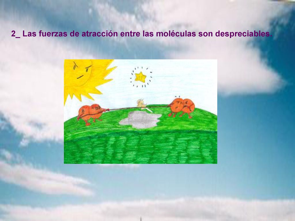 2_ Las fuerzas de atracción entre las moléculas son despreciables.