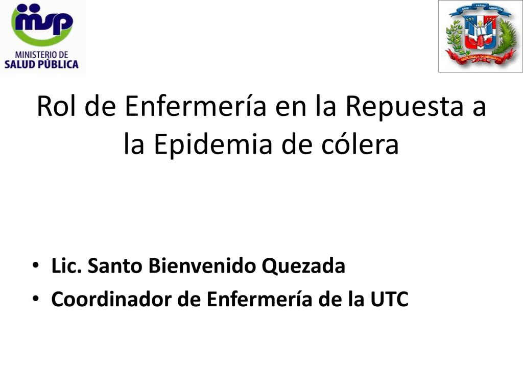 Rol de Enfermería en la Repuesta a la Epidemia de cólera