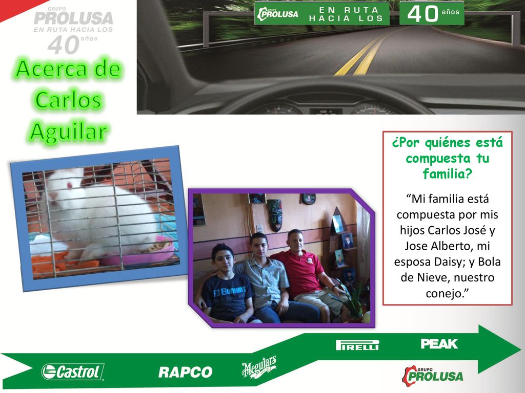 Acerca de Carlos Aguilar ¿Por quiénes está compuesta tu familia