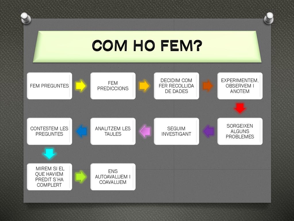 COM HO FEM FEM PREGUNTES. FEM PREDICCIONS. DECIDIM COM FER RECOLLIDA DE DADES. EXPERIMENTEM, OBSERVEM I ANOTEM.