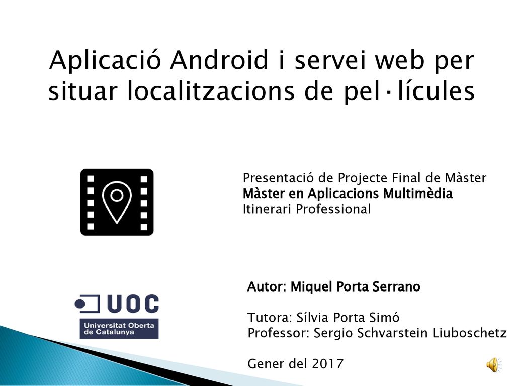 Aplicació Android i servei web per situar localitzacions de pel·lícules