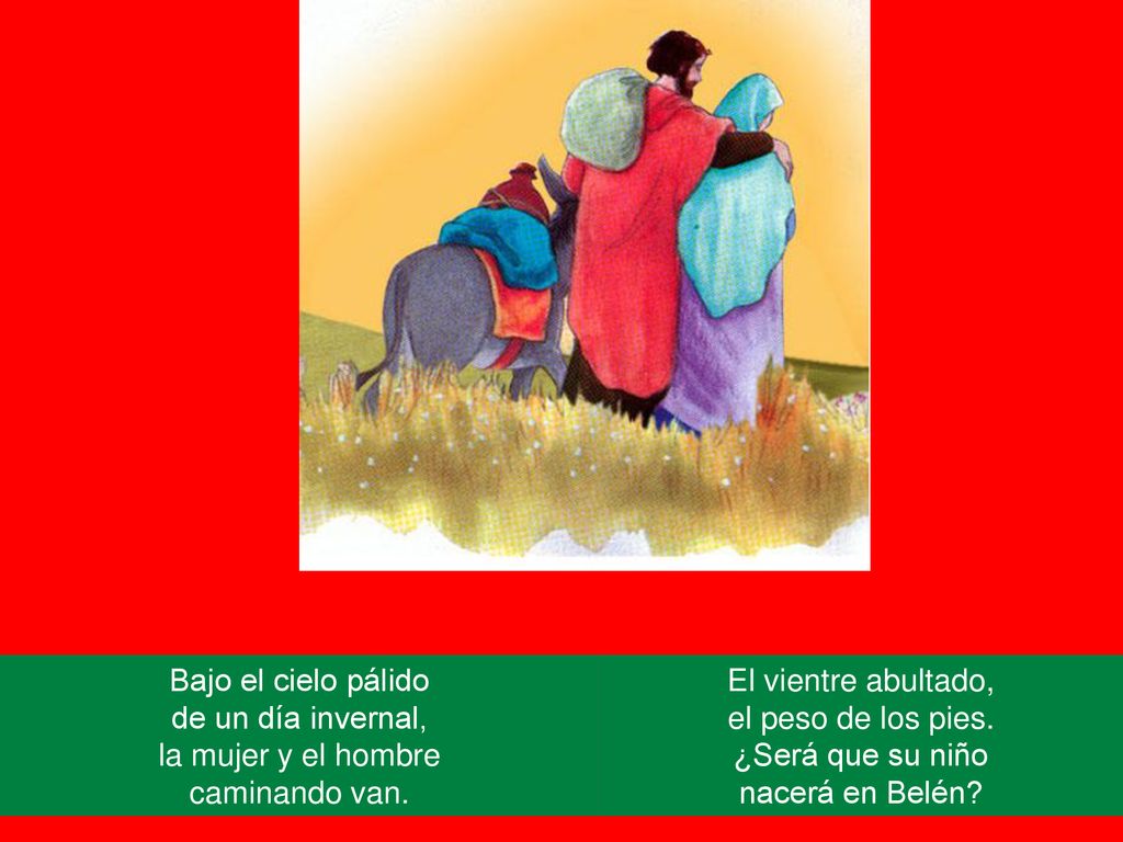 Bajo el cielo pálido de un día invernal, la mujer y el hombre caminando van.