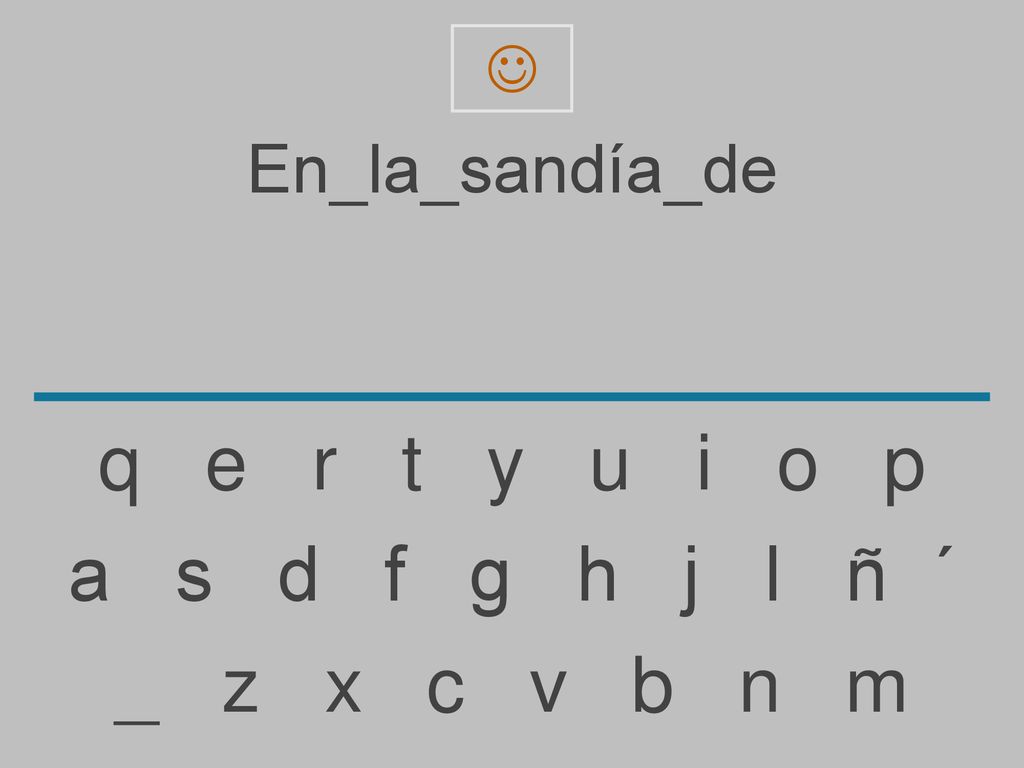 q e r t y u i o p a s d f g h j l ñ ´ _ z x c v b n m En_la_sandía_de