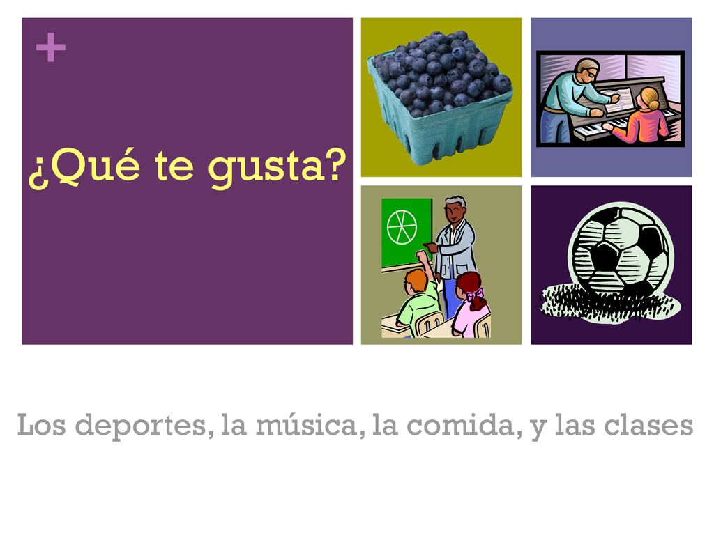 Los deportes, la música, la comida, y las clases
