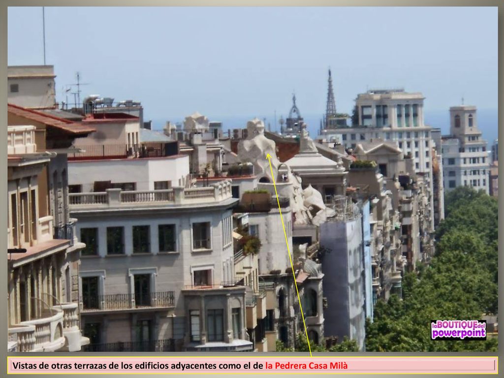 Vistas de otras terrazas de los edificios adyacentes como el de la Pedrera Casa Milà