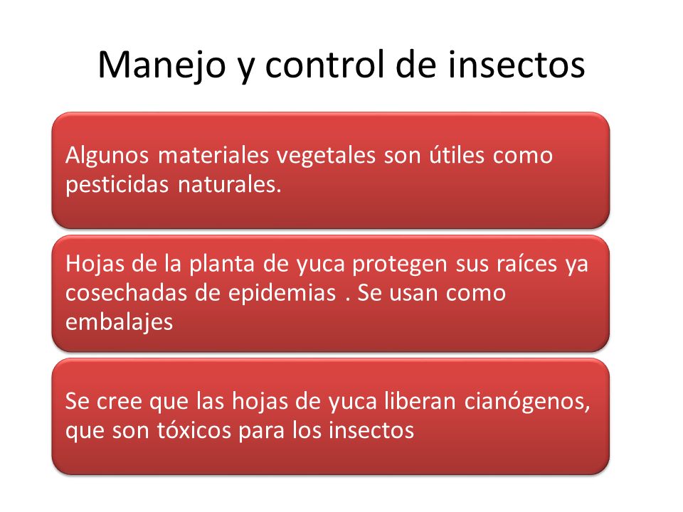 Manejo y control de insectos