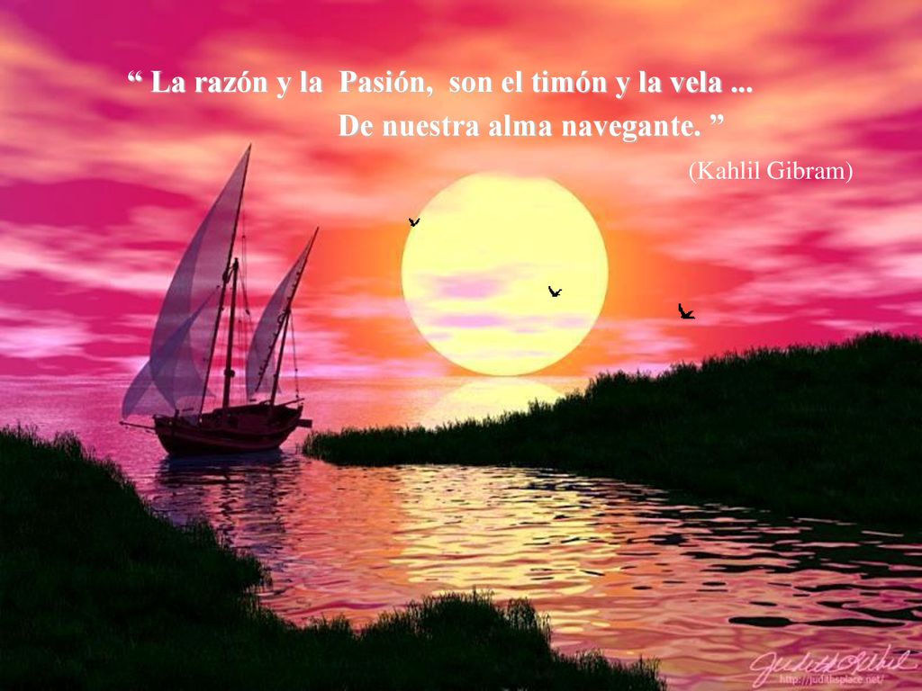 La razón y la Pasión, son el timón y la vela ...