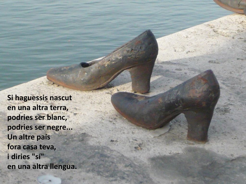 Si haguessis nascut en una altra terra, podries ser blanc, podries ser negre... Un altre país. fora casa teva,