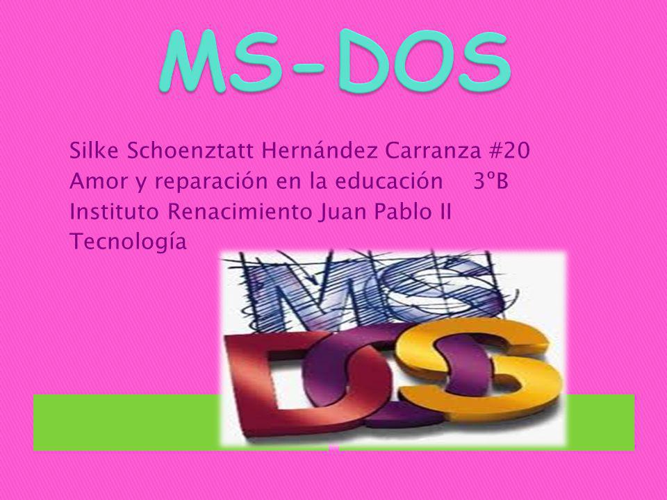 MS-DOS Silke Schoenztatt Hernández Carranza #20