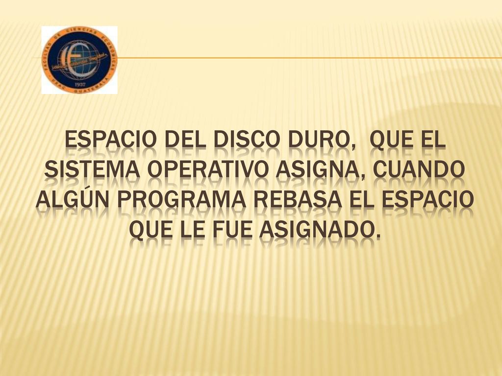 Espacio del disco duro, que el sistema operativo asigna, cuando algún programa rebasa el espacio que le fue asignado.